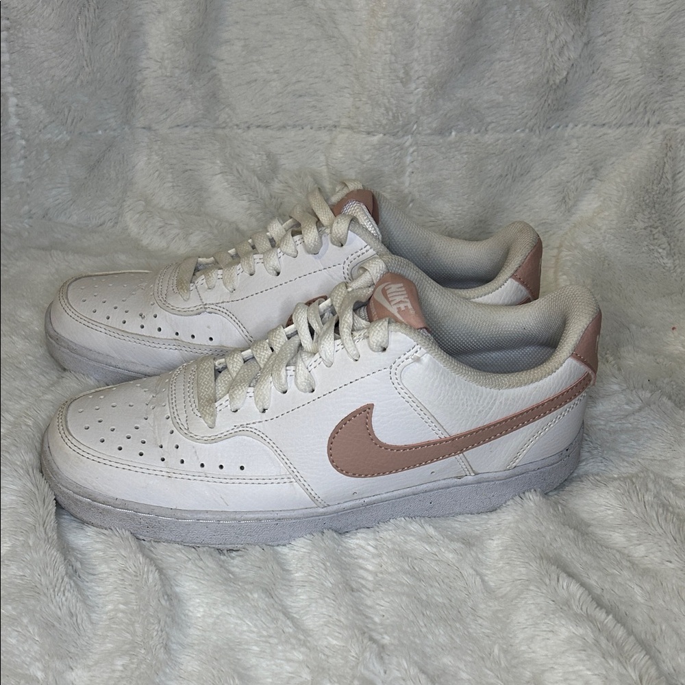 Nike Women's White and Blush Sneakers